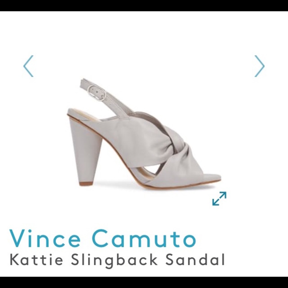 Vince Camuto ‘Kattie’ light grey leather sandals